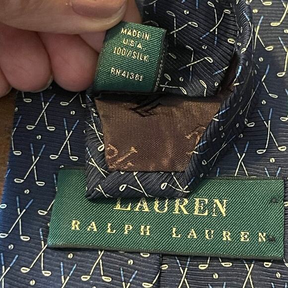 Ralph Lauren & Tommy Hilfiger Men's Ties Lot of 02 Silk/Wool Ties - Picture 5 of 6